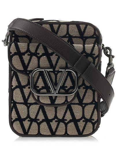 V Logo Toile Iconographe Shoulder Bag Beige - VALENTINO - BALAAN 2