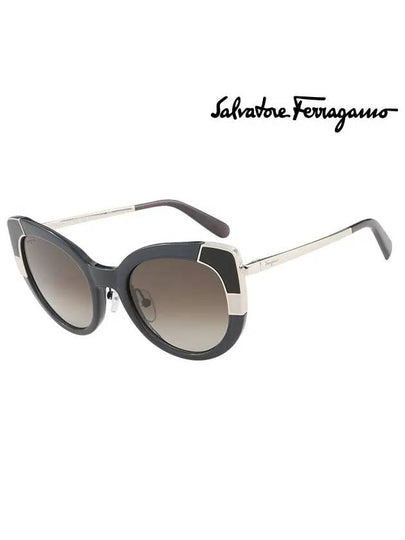 Eyewear Logo Cat Eye Sunglasses Crystal Grey - SALVATORE FERRAGAMO - BALAAN 2