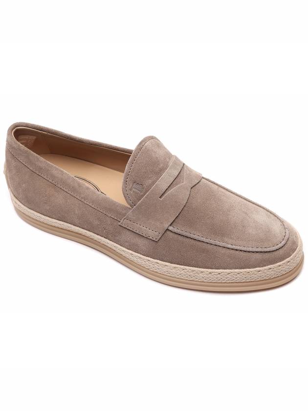 Flat Suede Loafers Beige - TOD'S - BALAAN 4