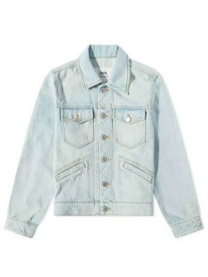 Trucker Denim Jacket Blue - AMI - BALAAN 2