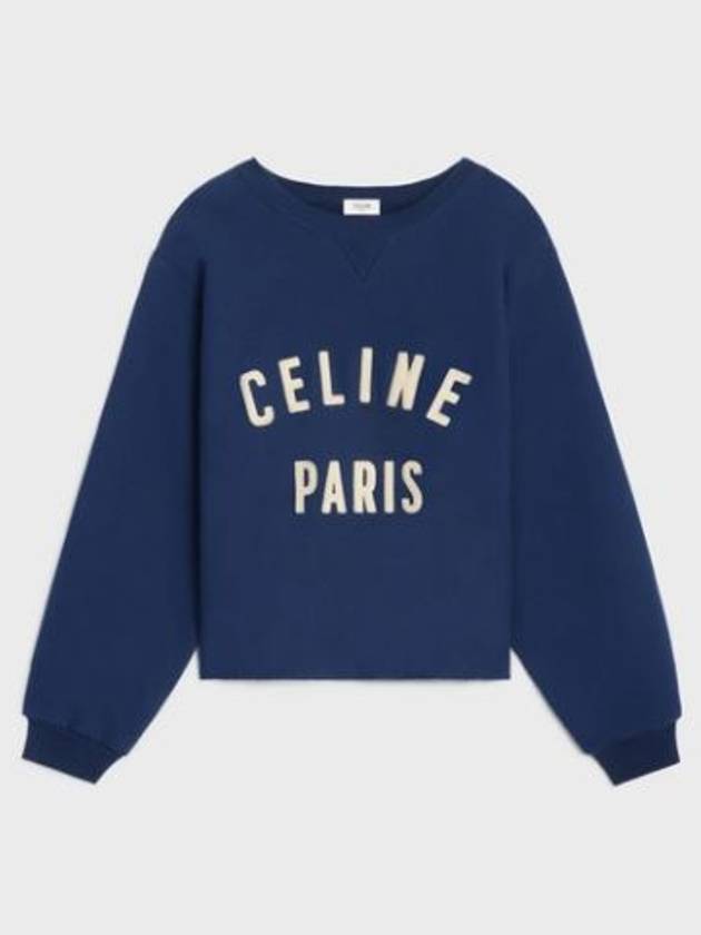 Paris Rouge Sweatshirt Cotton Fleece Navy Cream 2Y43E649W 07YC - CELINE - BALAAN 2