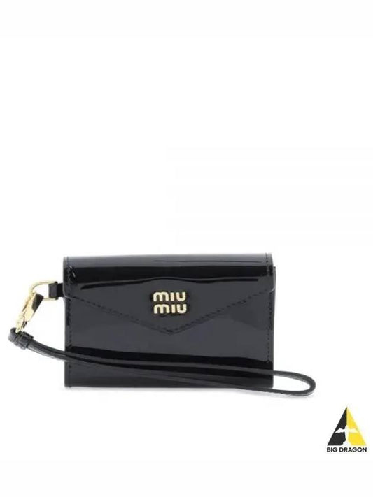 Patent Leather Card Wallet Black - MIU MIU - BALAAN 2