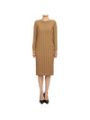 Leccio Virgin Wool Midi Dress Camel - MAX MARA - BALAAN 1