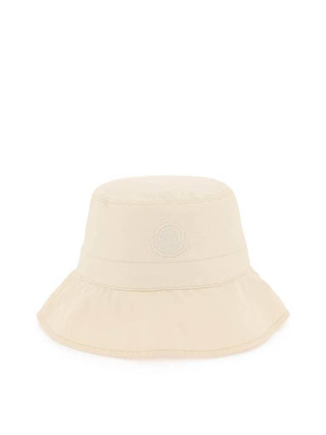 logo patch bucket hat ivory - MONCLER - BALAAN 1