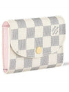 Louis Vuitton Rosalie Coin Purse Damier Azure Rose Ballerine Pink - LOUIS VUITTON - BALAAN 4