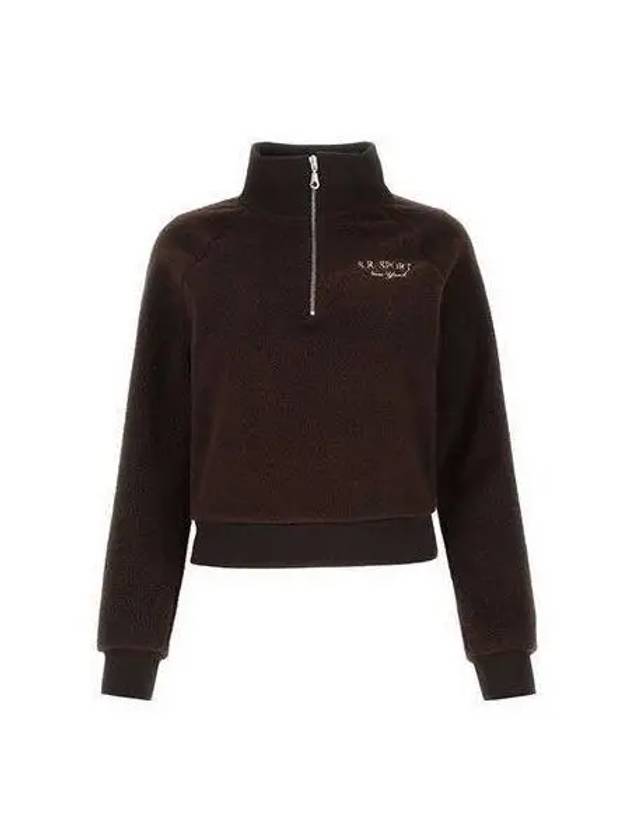 Women s Sherpa Fleece Half Zip Up Long Sleeve Knit 3 Colors - SPORTY & RICH - BALAAN 1