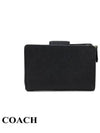 Corner Zipper Bifold Half Wallet Black - COACH - BALAAN 5