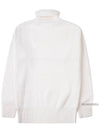 Heart Logo Knit Turtleneck White - AMI - BALAAN 3