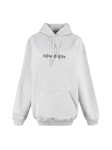 Logo Cotton Hoodie Grey - BALENCIAGA - BALAAN 1