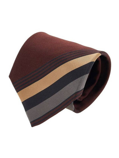 Classic Striped Silk Tie Burgundy - VIVIENNE WESTWOOD - BALAAN 1