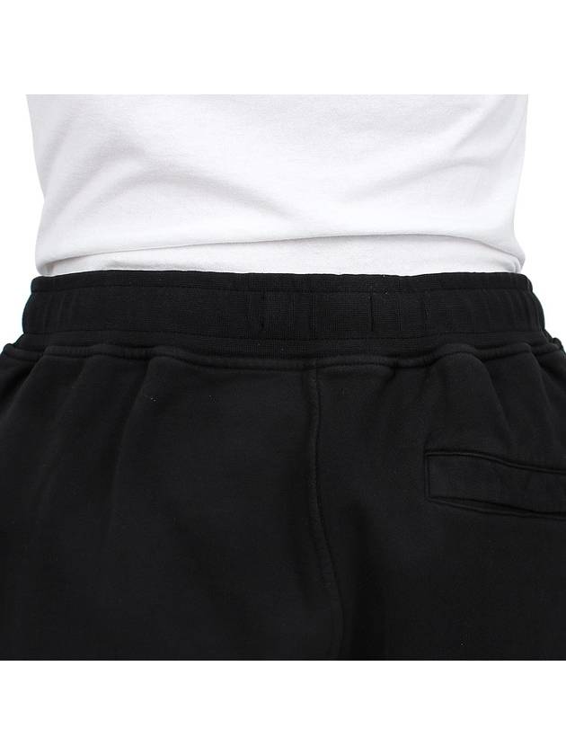 Washing Wappen Logo Training Cotton Shorts Black - STONE ISLAND - BALAAN 10