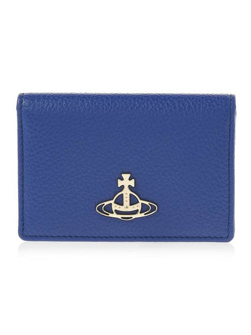 ORB Logo Card Wallet Blue - VIVIENNE WESTWOOD - BALAAN 1