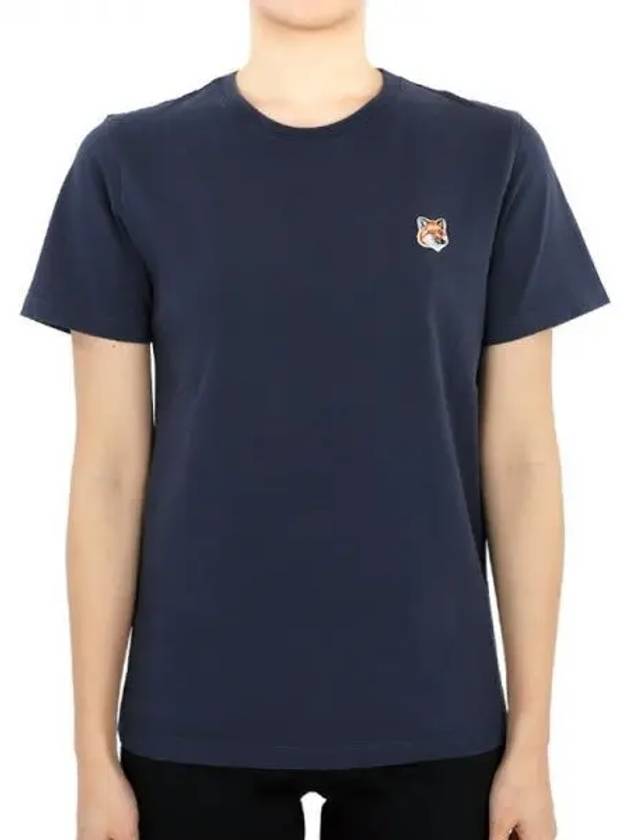 Fox Head Patch Regular Short Sleeve T-Shirt Navy - MAISON KITSUNE - BALAAN 2