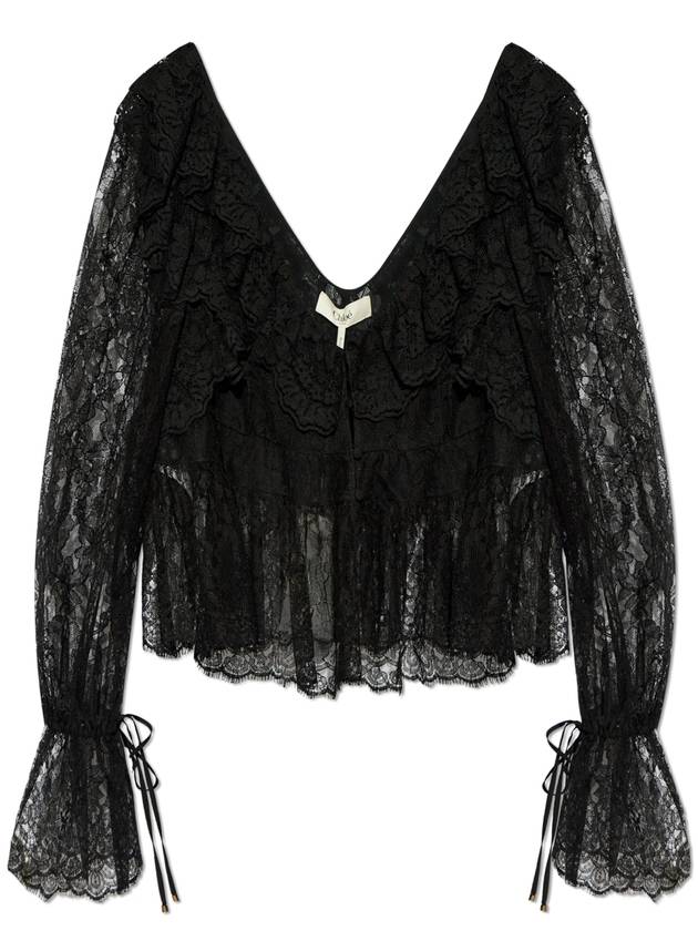 Chloé Lace Top, Women's, Black - CHLOE - BALAAN 1