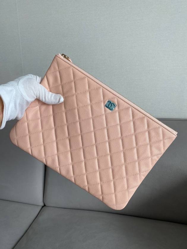 Classic clutch new medium caviar beige pink gold plated A82545 - CHANEL - BALAAN 9