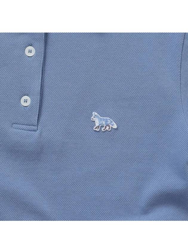 Baby Fox Patch Regular Polo Shirt Blue - MAISON KITSUNE - BALAAN 4