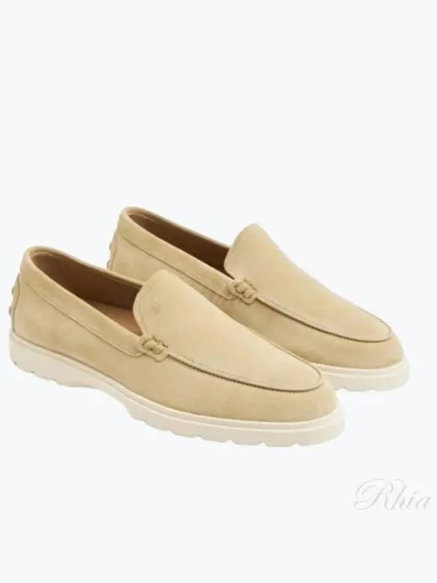 Casual Suede Slipper Loafers Beige - TOD'S - BALAAN 2