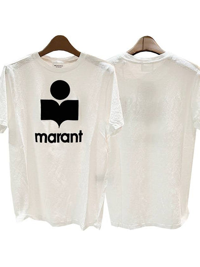 Zewel Logo Cotton Short Sleeve T-Shirt White - ISABEL MARANT ETOILE - BALAAN 2