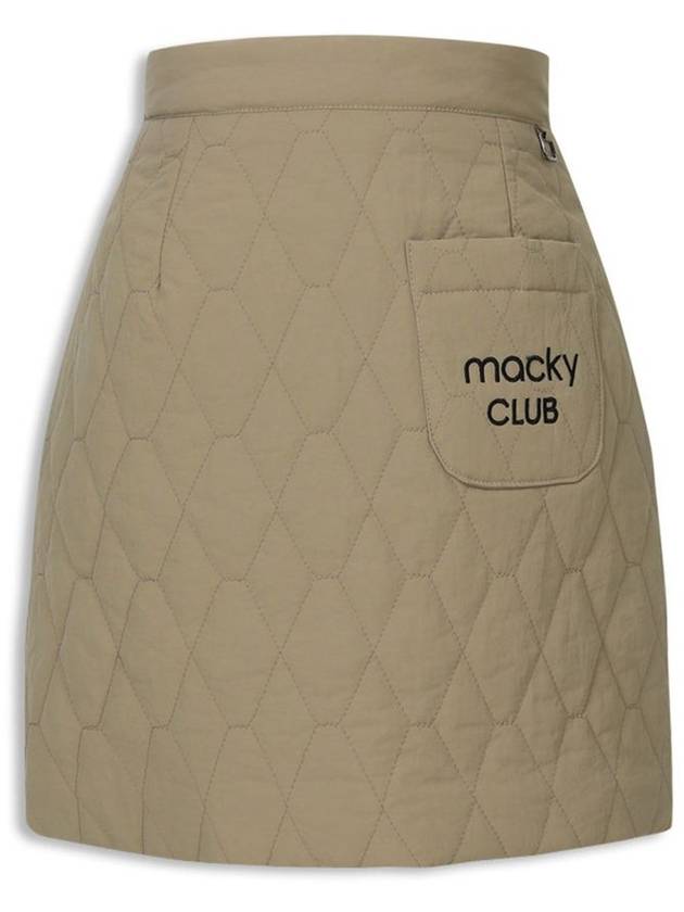 Skirt Shorts Padded Wrap Mini Skirt Beige MCFW23SK 5BE - MACKY - BALAAN 3