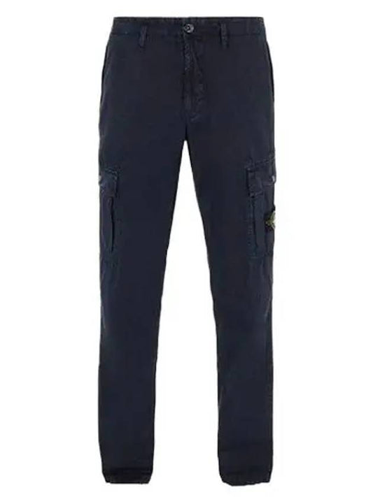 Men's Wappen Patch Slim Cargo Straight Pants Navy - STONE ISLAND - BALAAN 2