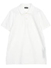 Men's Classic Tennis Short Sleeve Polo Shirt White - TOM FORD - BALAAN 2