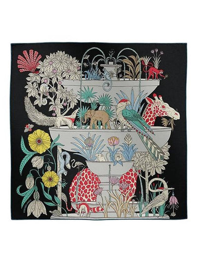 Precious Paradise Silk Scarf 45 Black - HERMES - BALAAN 2