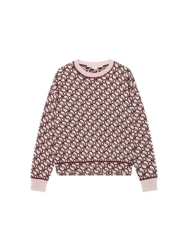 wave pattern wool knit burgundy - STELLA MCCARTNEY - BALAAN 1