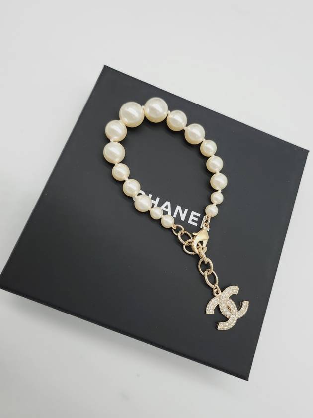 CC logo pearl bracelet gold cubic A86499 - CHANEL - BALAAN 8