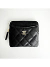 Gold Zipper Classic Grained Calfskin Card Holder Black - CHANEL - BALAAN 2