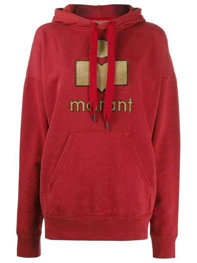 Mansell brushed hooded top red - ISABEL MARANT - BALAAN.