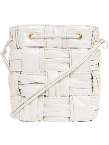 Cassette Mini Bucket Bag White - BOTTEGA VENETA - BALAAN 1