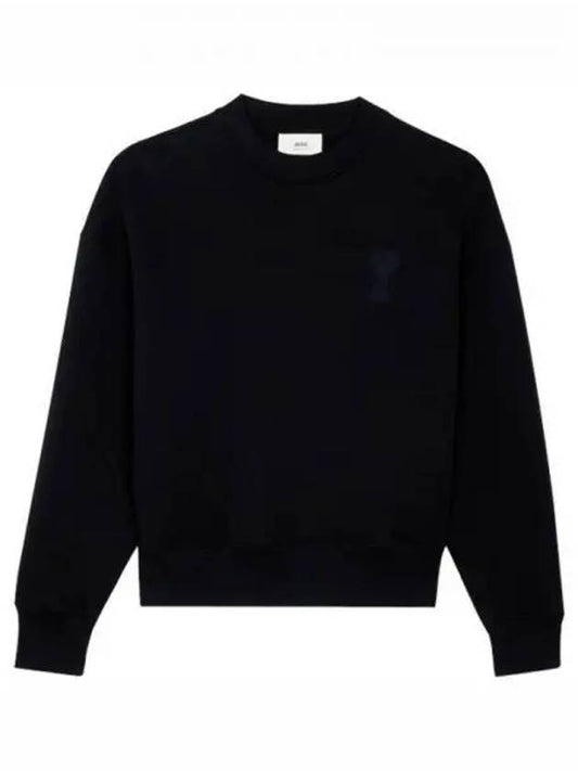 Big Heart Logo Sweatshirt Black - AMI - BALAAN 2