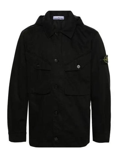 Bio Raso Light Cover Hooded Jacket Black - STONE ISLAND - BALAAN 2