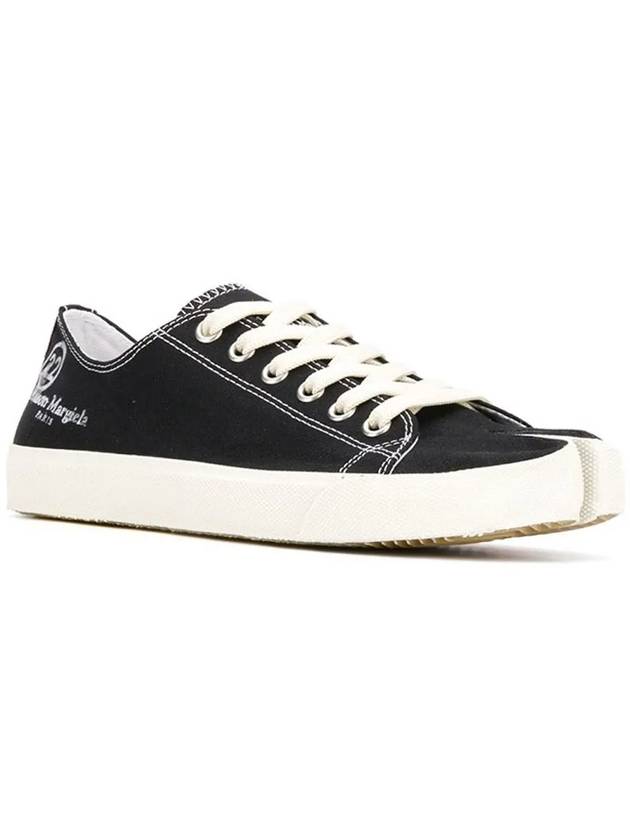 Tabi Canvas Low Top Sneakers Black - MAISON MARGIELA - BALAAN 3