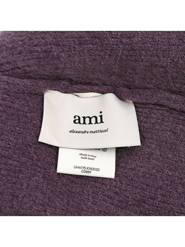 Logo Patch Knit Beanie Lilac - AMI - BALAAN 5