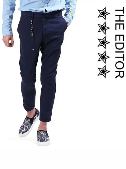 Chino Straight Pants Navy - THE EDITOR - BALAAN 2