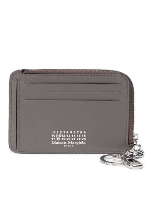 Stitch Half Zipper Card Wallet Grey - MAISON MARGIELA - BALAAN 1