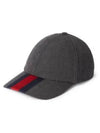 Web Canvas Base Ball Cap Dark Grey - GUCCI - BALAAN 2