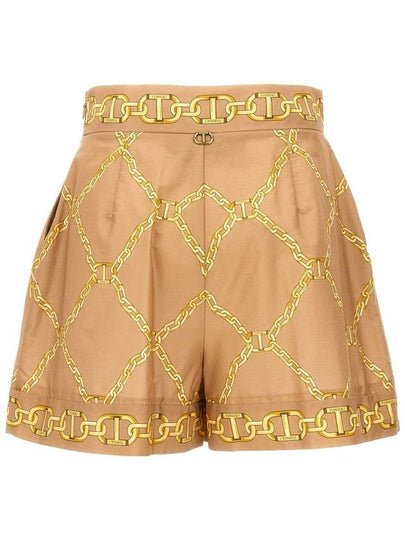 Twinset Printed Poplin Shorts - TWINSET - BALAAN 2