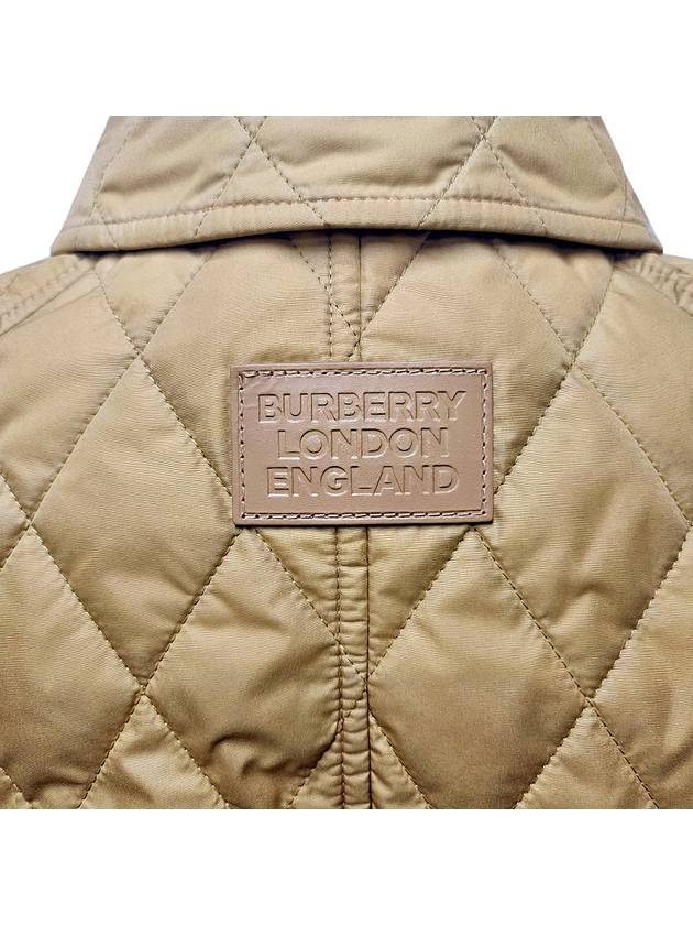 Tight Diamond Quilted Double Coat Beige - BURBERRY - BALAAN 8