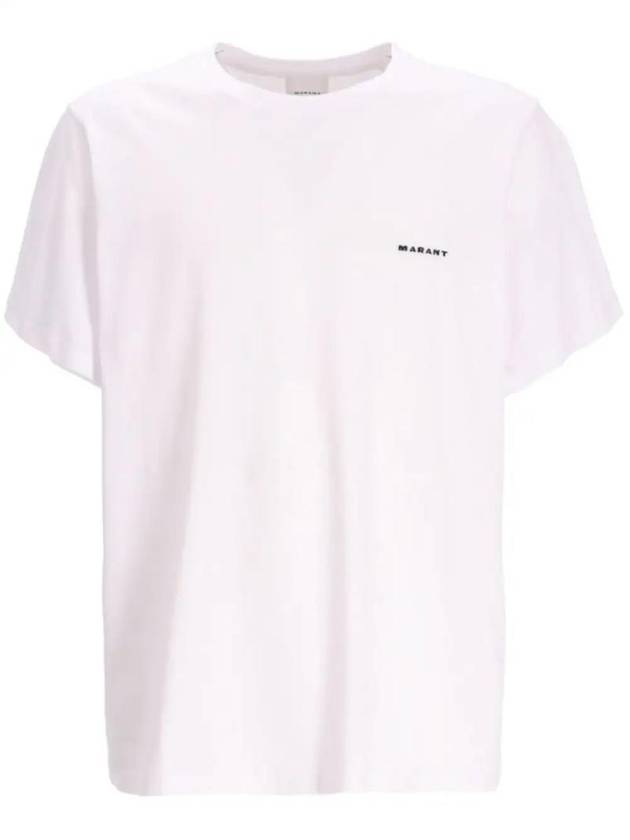 Zafferh Cotton Short Sleeve T-Shirt White - ISABEL MARANT - BALAAN 1