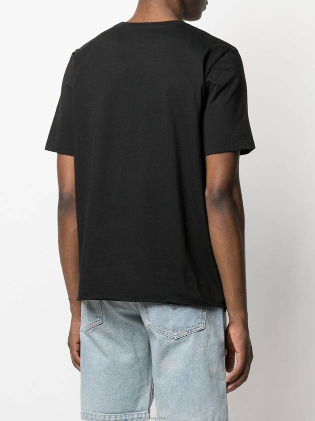 Paris Sunset Short Sleeve T-Shirt Black - SAINT LAURENT - BALAAN 5