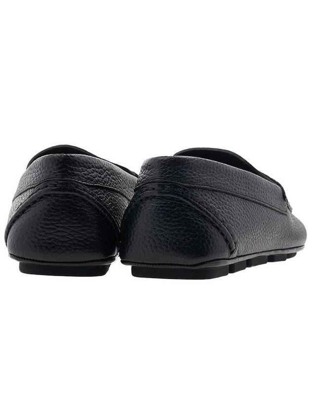 V Logo Leather Loafers Black - VALENTINO - BALAAN 5