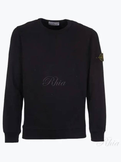 Wappen Patch Crew Neck Cotton Sweatshirt Black - STONE ISLAND - BALAAN 2