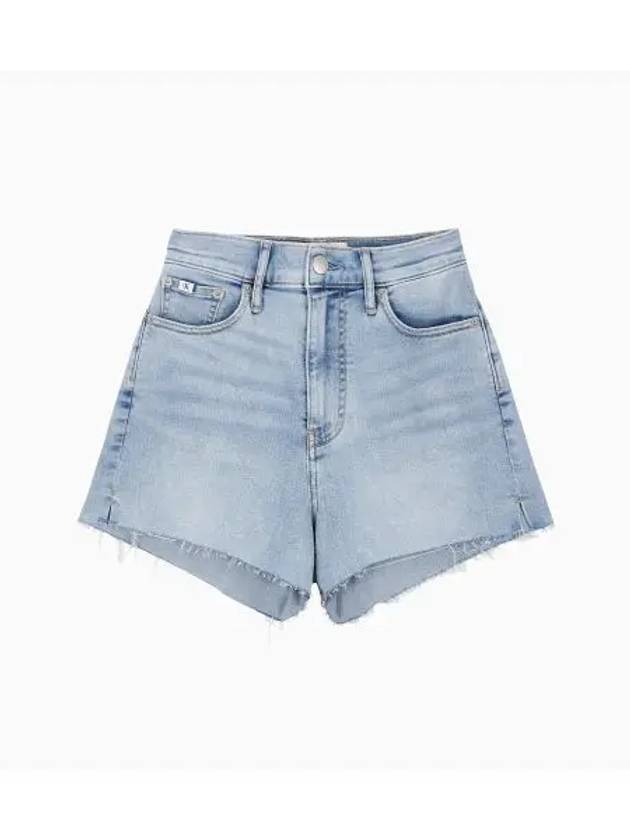 Jeans High Rise Denim Shorts Light Blue - CALVIN KLEIN - BALAAN 2