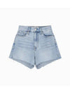 JEANS Women s Light Blue High Rise Denim Shorts J223392 1AA - CALVIN KLEIN - BALAAN 1