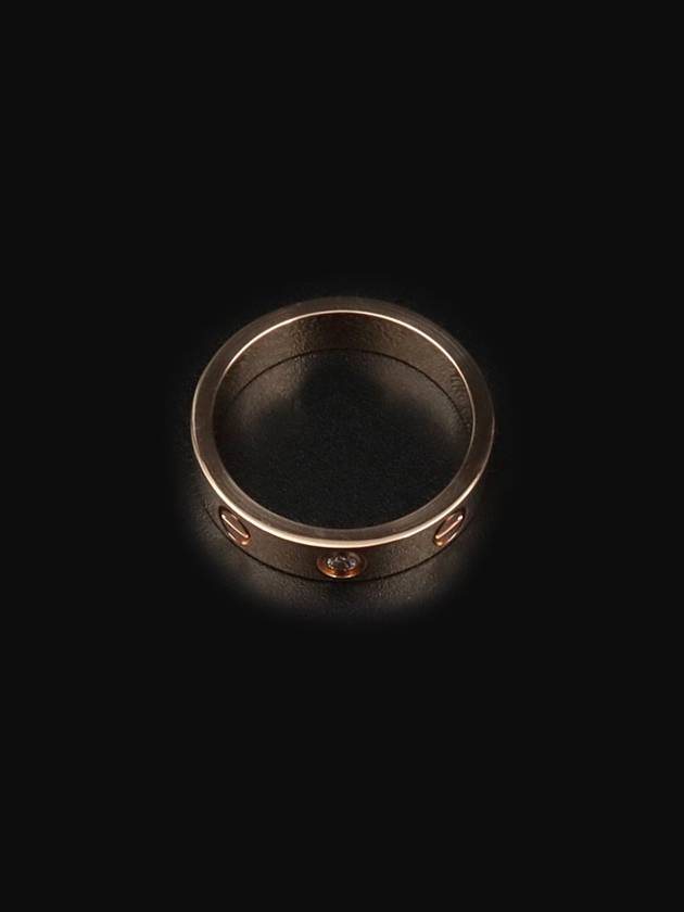 18K Rose Gold 1P Diamond Love Ring No 49 - CARTIER - BALAAN 4