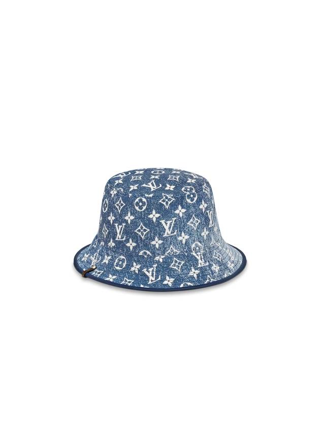 Monogram Jacquard Denim Bucket Hat Blue - LOUIS VUITTON - BALAAN 1