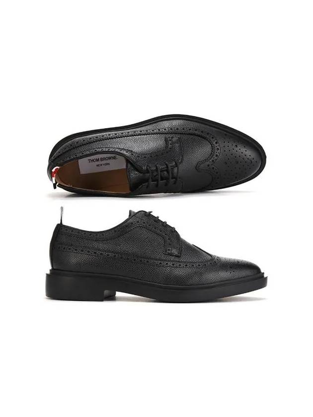 Men's Classic Long Wing Brogue Lace Up Brogue Shoes Black - THOM BROWNE - BALAAN 2