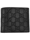 Signature GG Ssima Leather Half Wallet Black - GUCCI - BALAAN 2